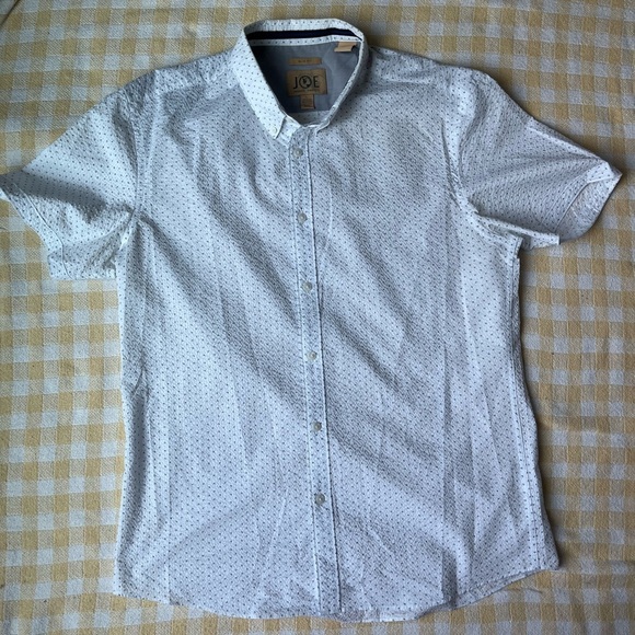 Joseph Abboud White Patterned Casual Button Down - Picture 1 of 2